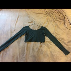 Green crop top